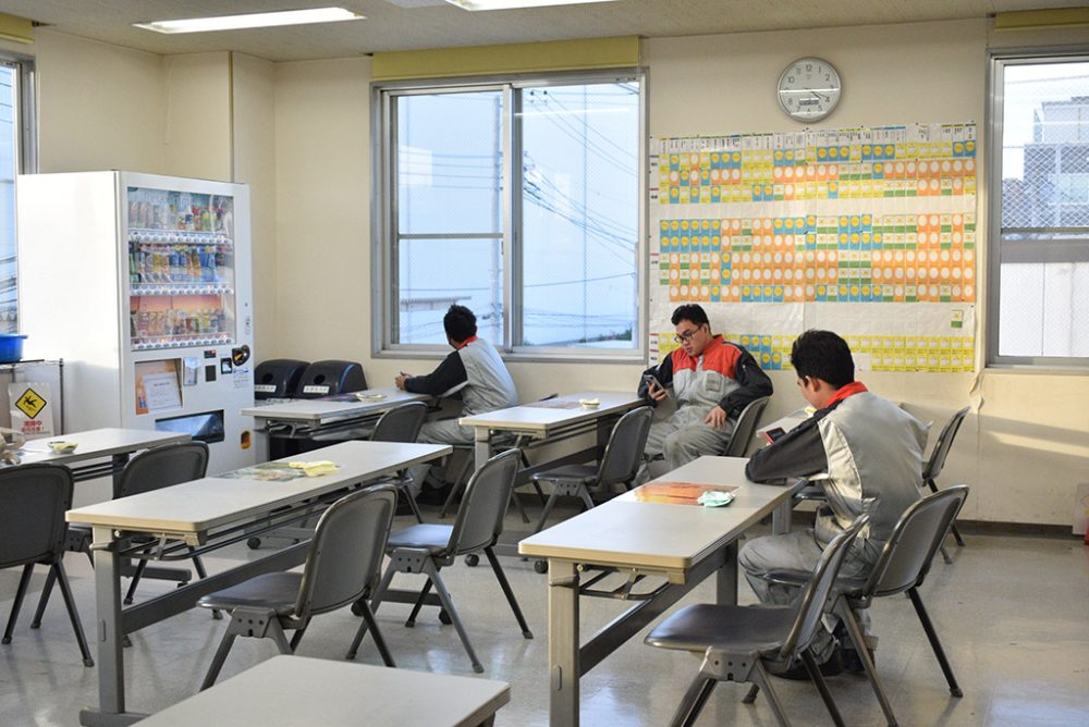 休憩はしっかり休める広々空間